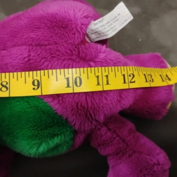 13" Barney Purple Dinosaur Puppet Stuffed Animal Plush Toy 1992 - Picture 12 of 12